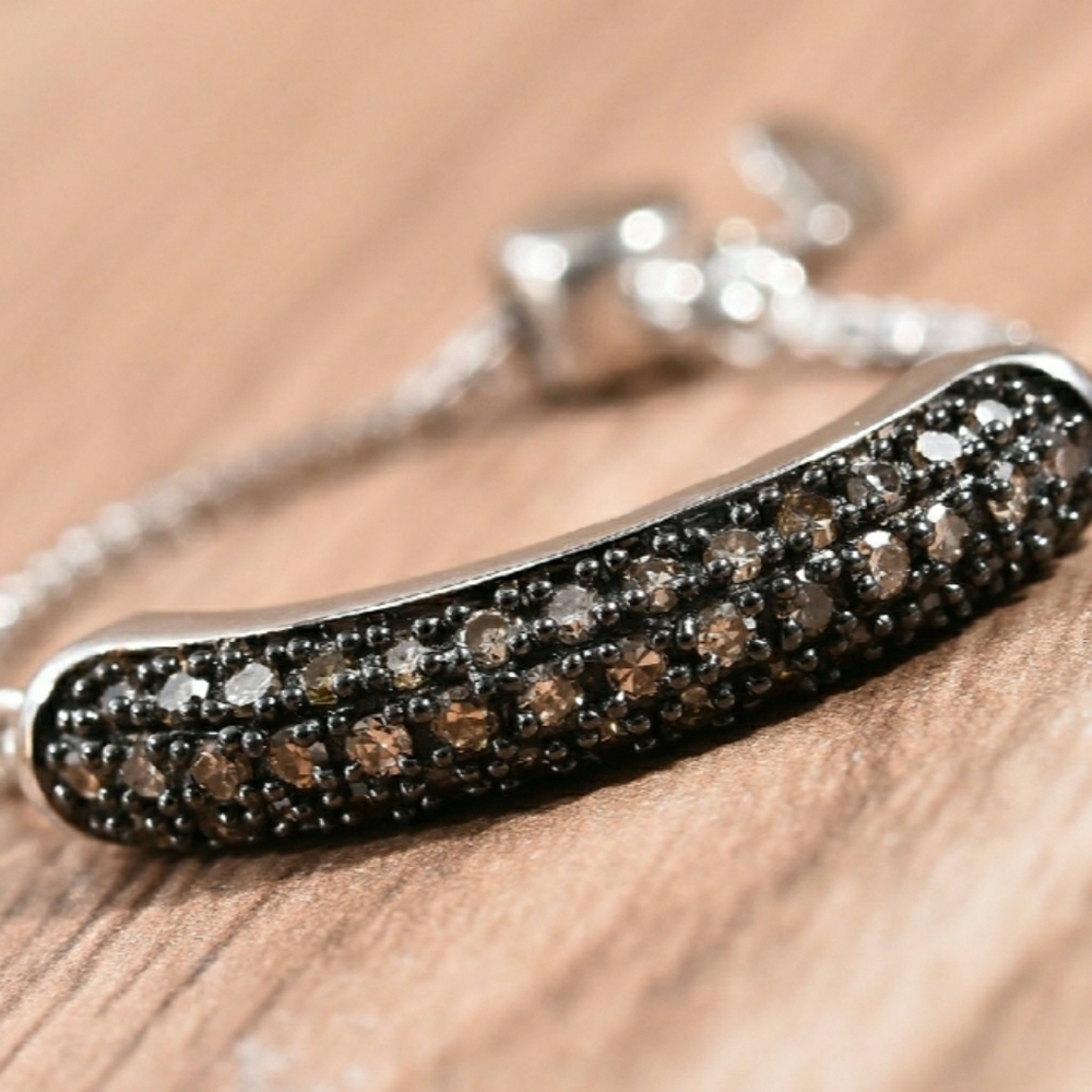 Champagne diamond bolo ring